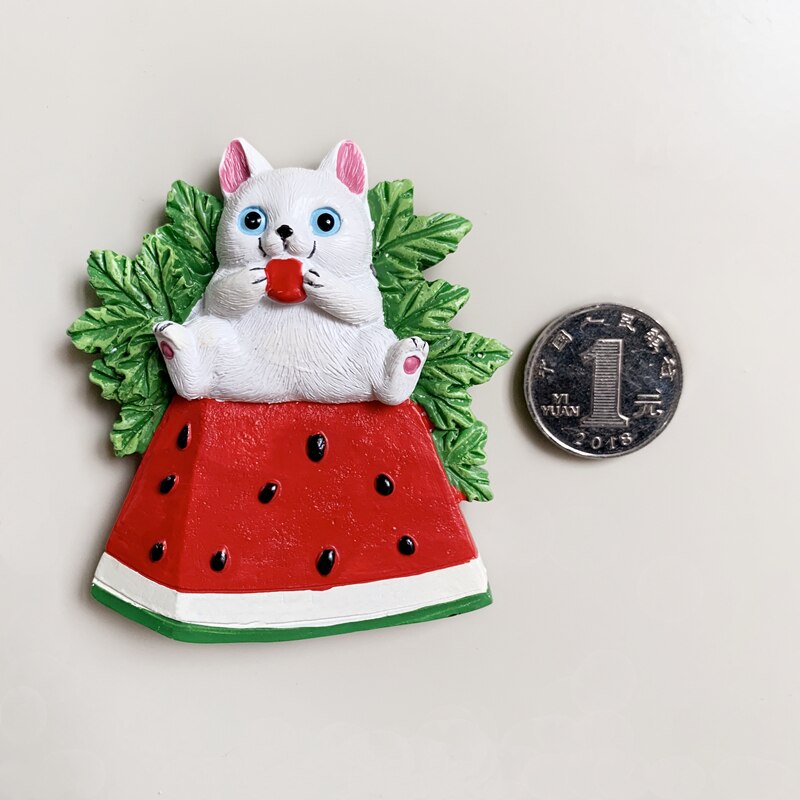 Novelty Cartoon Style refrigerator sticker fridge magnets CAT&afternoon tea souvenir collection Home Decoration: YD03
