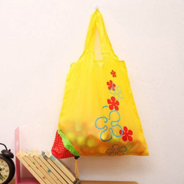 Grand sac se pliant réutilisable en Nylon d'épicerie d'eco de fraise sac à provisions de détail de sac fourre-tout grande capacité et biens