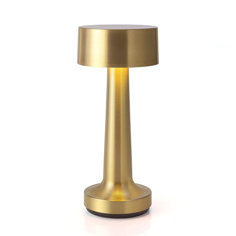 Retro Bar Tafellamp Koffie/Restaurant Sfeer Decor Licht Led Touch Sensor Draadloze Nachtlampje Usb Oog Beschermen Lezen lamp: 01 Gold