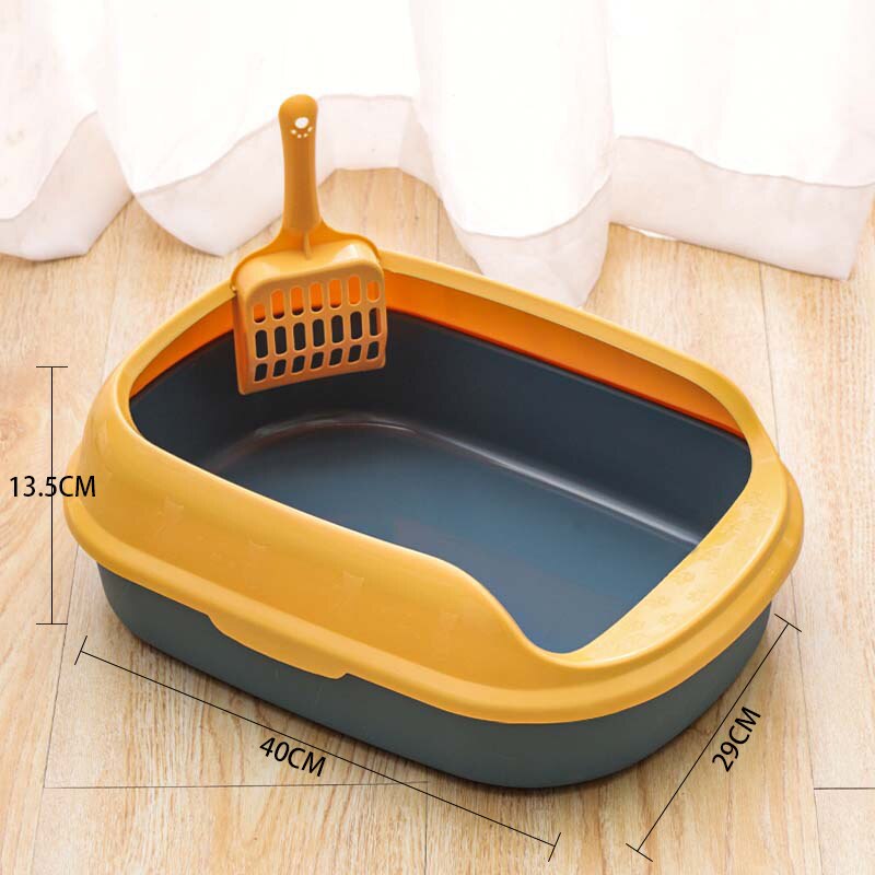 Pet Supplies Cat Litter Box Semi-enclosed with Spoon Shoveling Feces Officer Anti-splashing Cat Litter Box Cat Supplies Cat Box