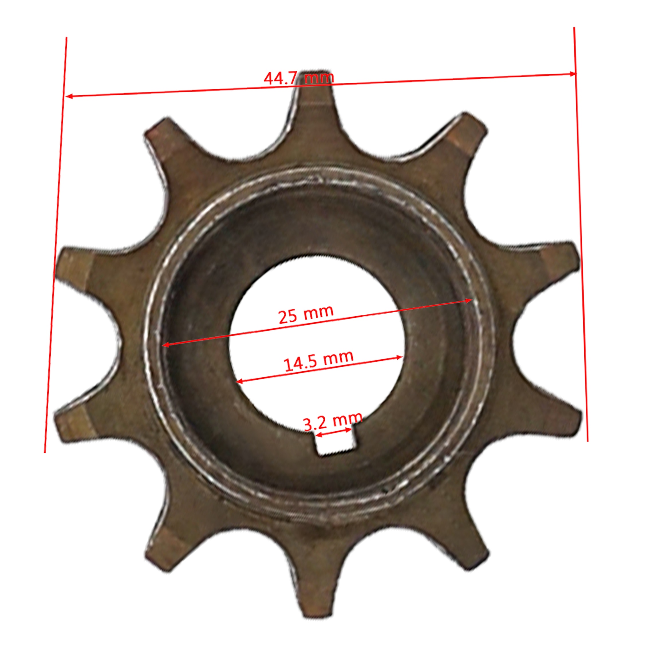 415 Chain 10 Tooth Mini Front Sprocket Cog For 49cc 50cc 80cc 2 Stroke Engines Motorized Bicycle Push Bike