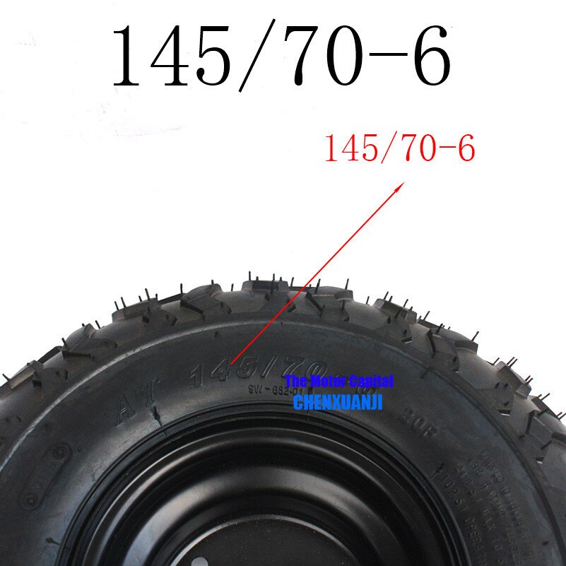 Super High Performance 6 Inch ATV Wheels 145/70-6 Tire Tyre for 6 Inch Iron Wheel Rims Fits Go Kart Buggie Atv Quad