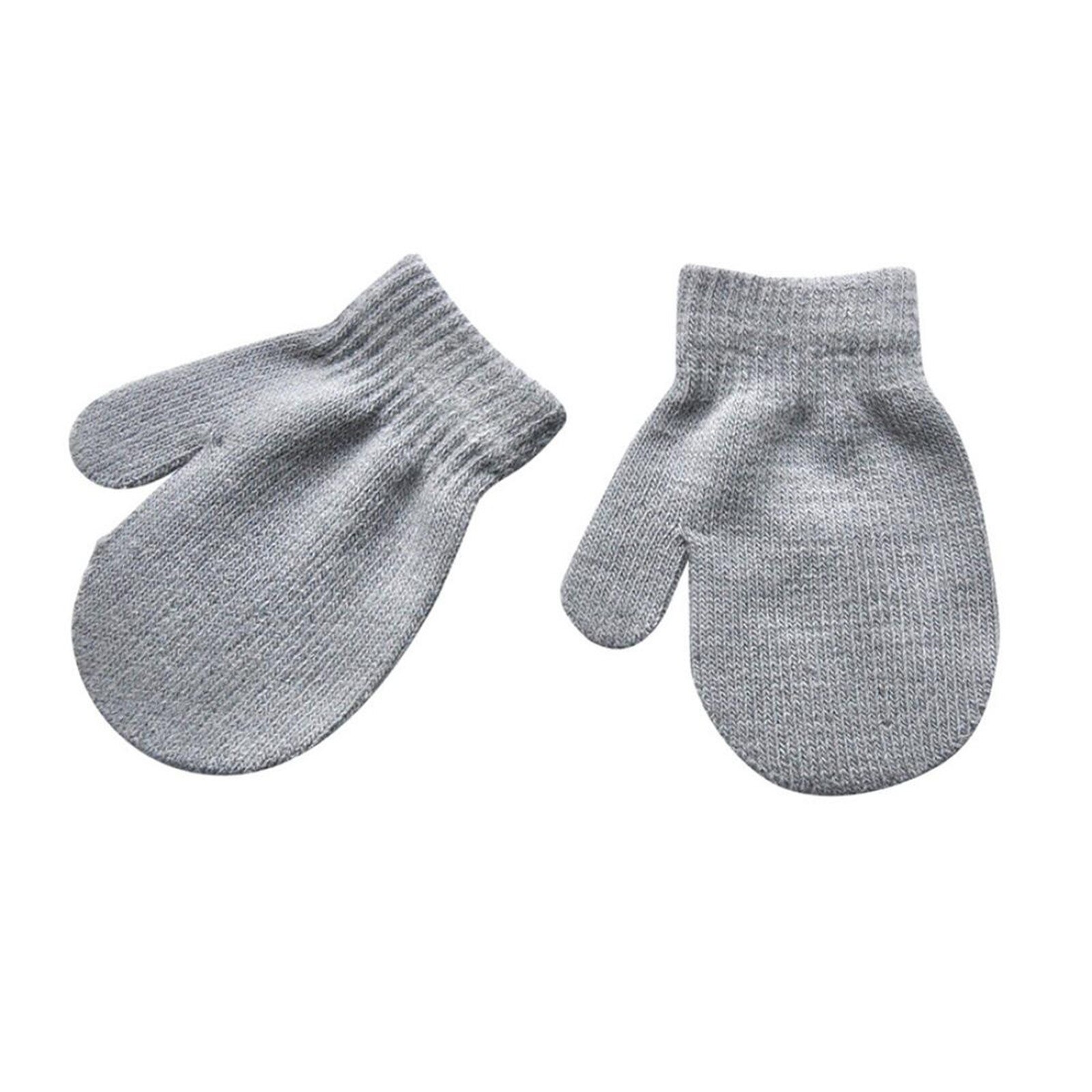 Solid Knitted Sweet Warm Baby Girl Mitten Newborn Baby Anti-eat Hand Anti-grab Face Protect Glove Baby Winter Out Play Mittens
