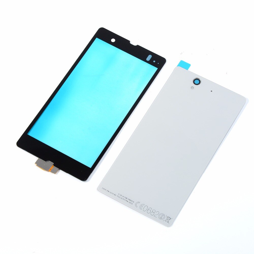 Voor sony xperia z  l36h l36i c6606 c6603 c6602 touchscreen digitizer paneel glas + behuizing glas batterij achterkant