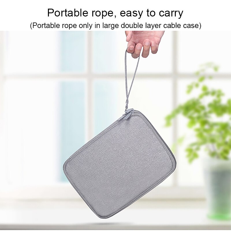 Mallette de rangement numérique grande capacité sac de transport de voyage pour clés USB cartes SD disque dur écouteurs câbles sac de rangement