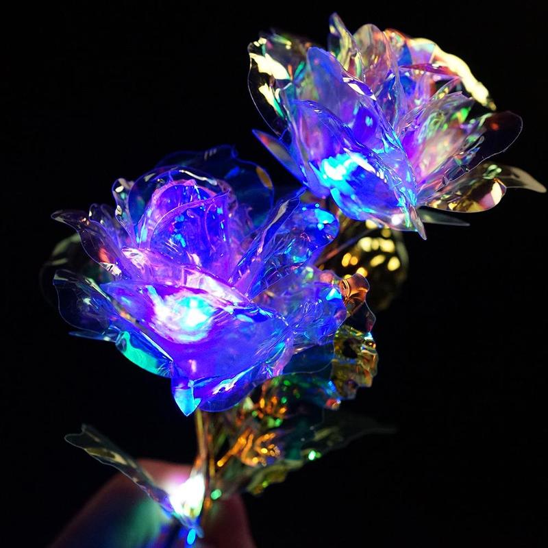 Decoración creativa para el hogar, caja de de San Valentín, Rosa desnuda, papel de aluminio dorado, manualidades, de aluminio de cristal para el día de la madre