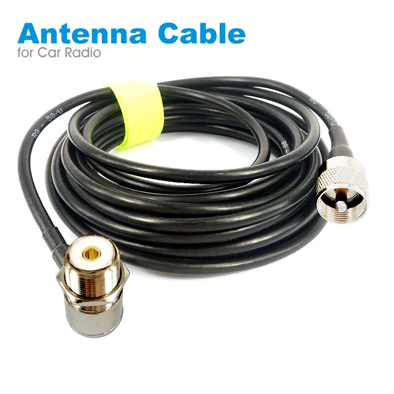 PL259 Antenna Connector Coaxial Extend Cord Cable SO239 5M 16ft UHF for Car Radio Walkie Talkie MP320 MP9000 KT-8900 KT-8900R