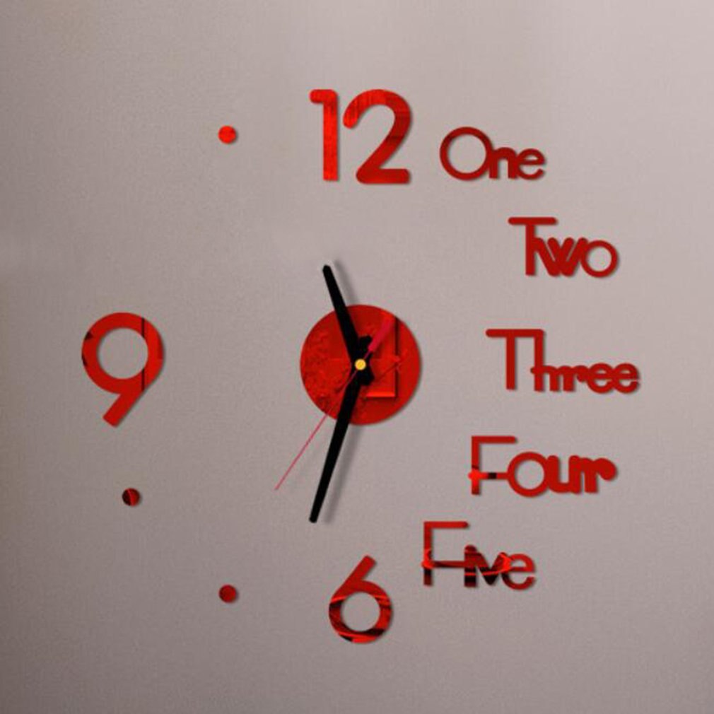Große Wanduhr Große Uhr Aufkleber 3D Aufkleber Ziffern Diy Zauberstab Moderne Heimat Diy Zauberstab Moderne Wohnzimmer Dekoration: verrotten