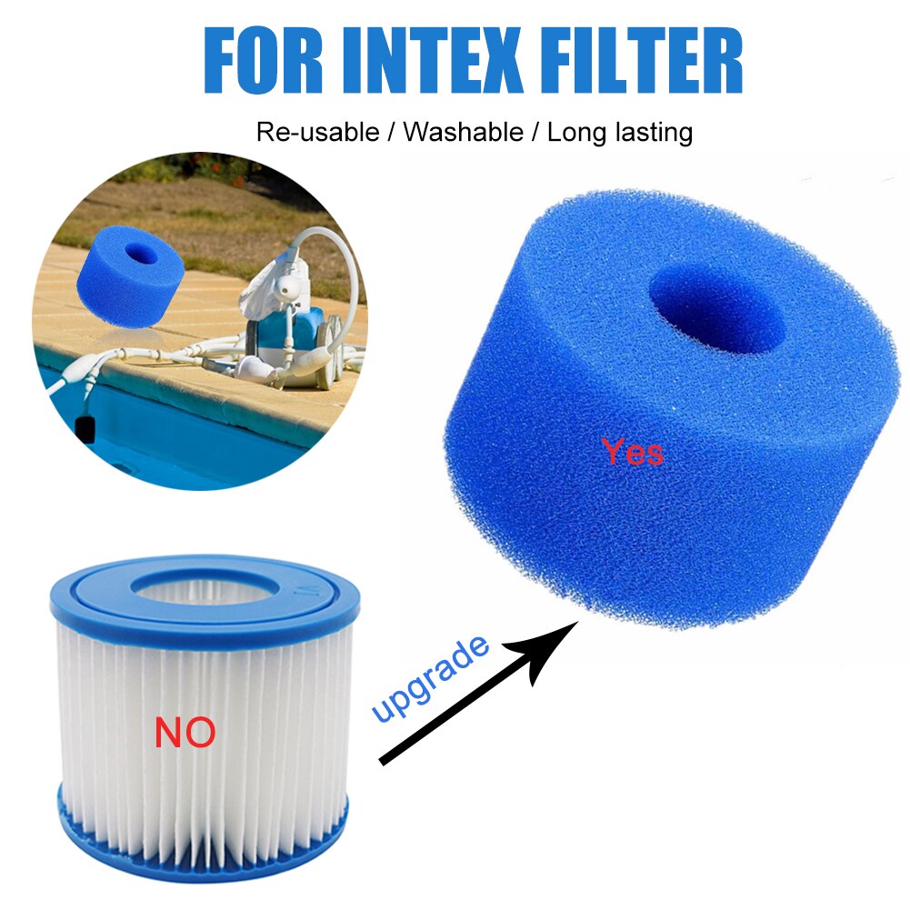 3/5Pc Zwembad Filter Foam Herbruikbare Wasbare Filter Spons, Geschikt Voor Zwembad Filter Spons Doos