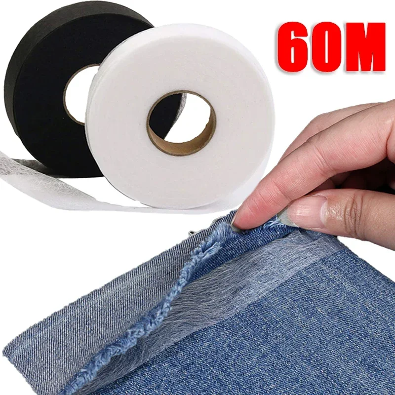 60M Zelfklevende Broek Zoom Tape Rand Verkort Plakken Tape Ijzer op Broek DIY Kleding Lengte Verkort Huishoudelijke naaien Accessoires