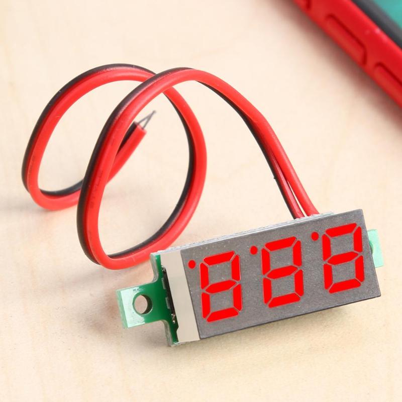 0.28 inch Small Digital Direct Voltage Gauge Head Adjustable 2 Line DC4-30V