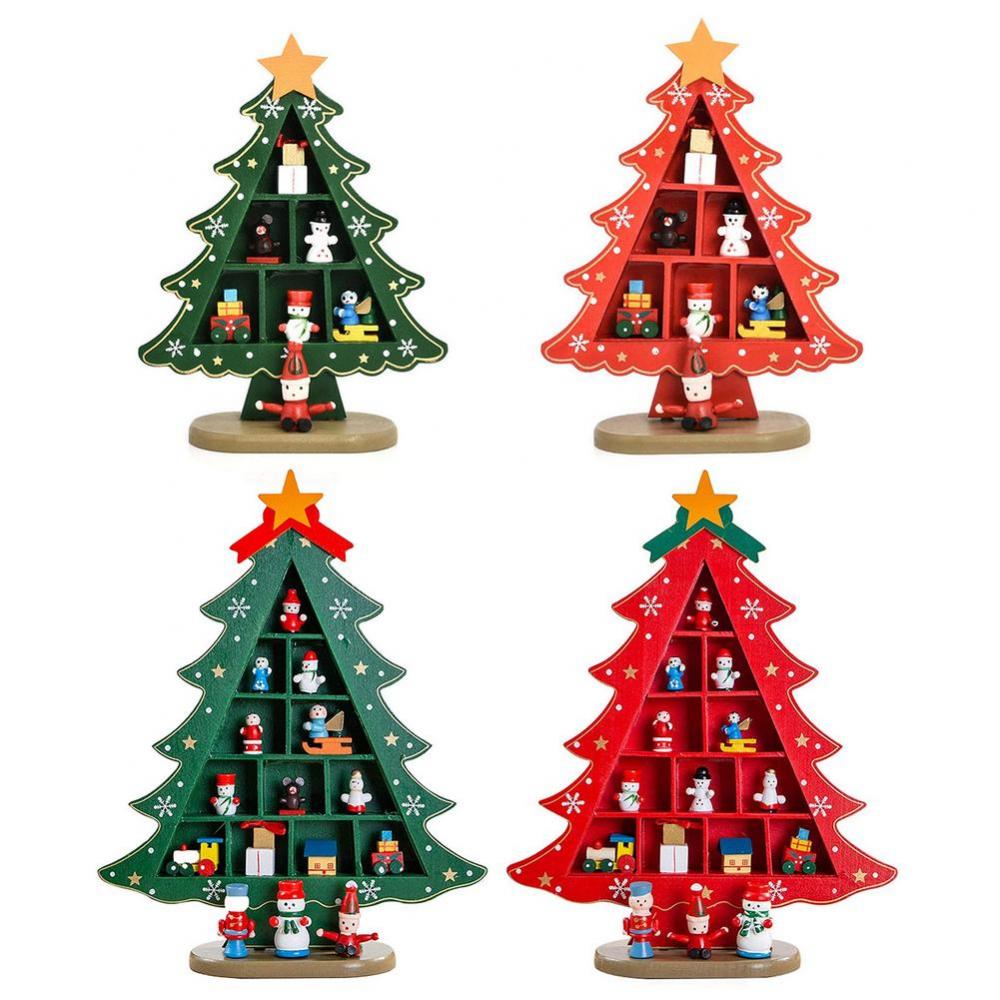 Mini Christmas Tree Ornaments Indoor Wooden Xmas D... – Grandado