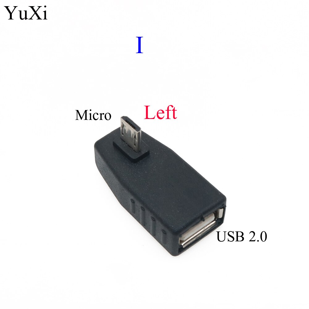 Neuer schwarzer USB 2.0 Typ A auf Mikro USB B männlich weiblich Adapter Stecker Konverter USB 2.0 auf Mikro-USB-Anschluss 90 Grad: Gold