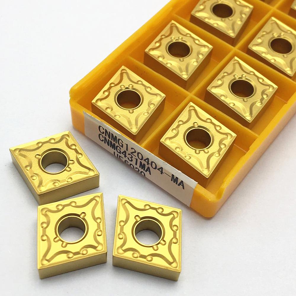 10pcs cnmg120404 ma ue6020 turning inserts carbide inserts external turning tools CNC lathe tools cnmg 120404