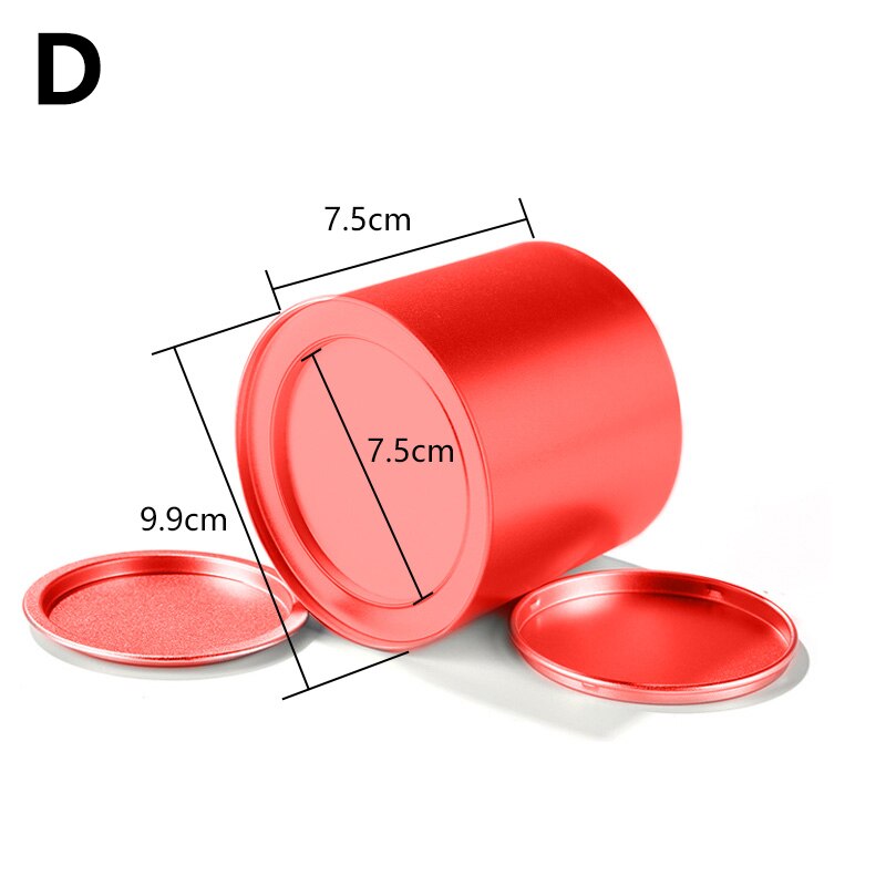 Empty Cylinder Tin Box Metal Tin Jars Iron Tea Box Candy Storage Boxes Bins Biscuit Container Candy Chocolate Organizer: D