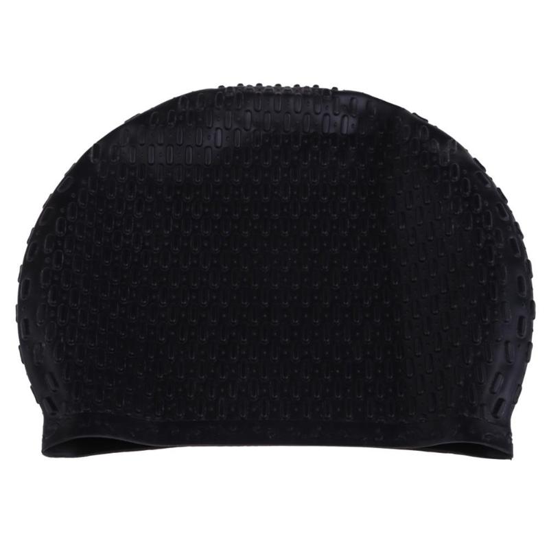 Gorros de natación de silicona a prueba de agua, 7 colores, protegen las orejas, gorro de piscina deportivo de pelo largo, gorro de natación para hombres, mujeres y adultos