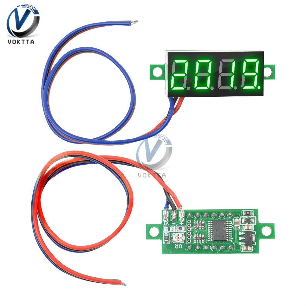 Voltmetro Tester Digitale Tensione Batteria DC 0-100V 3 Fili - Foto 8