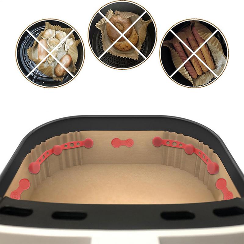 Universell silikon magnetspenne for airfryer hurtigutløsende magnetisk silikon klips låser pergamentfôr papirholder for airfryer