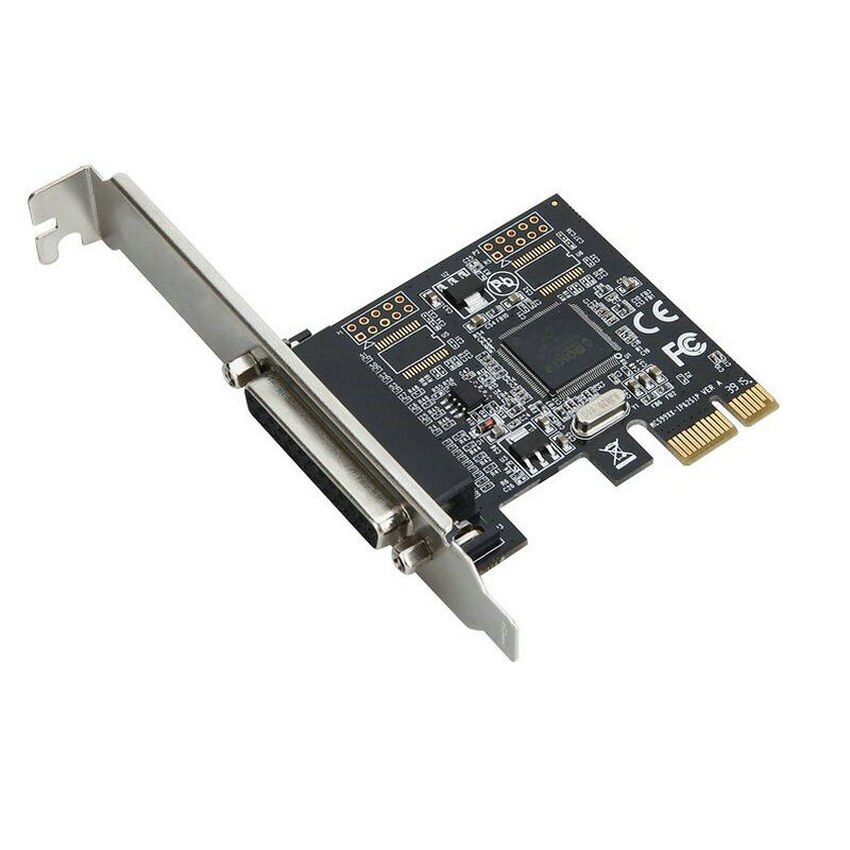 MOSCHIP 9900 PCIe 4 Ports Serial Add on Card Multi RS232 DB9 COM Expansion Riser Adapter Converter: 1P