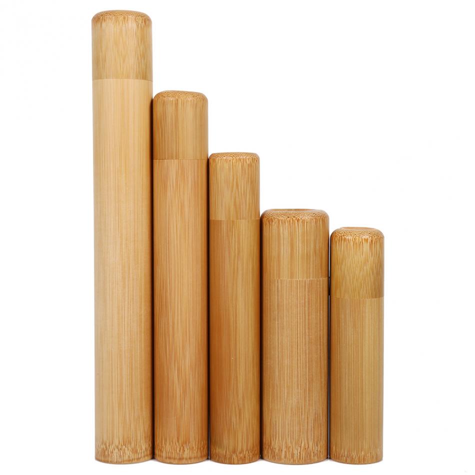 1Pcs Portable Round Shape Bamboo Tea Storage Box Handmade Natural Tea Jar Storage Holder Wooden Container With Lid