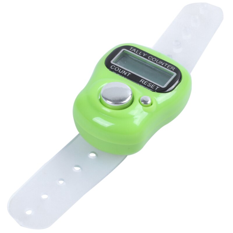 Green Plastic Case 5 Digit LCD Electronic Finger Counter Hand Tally: Default Title