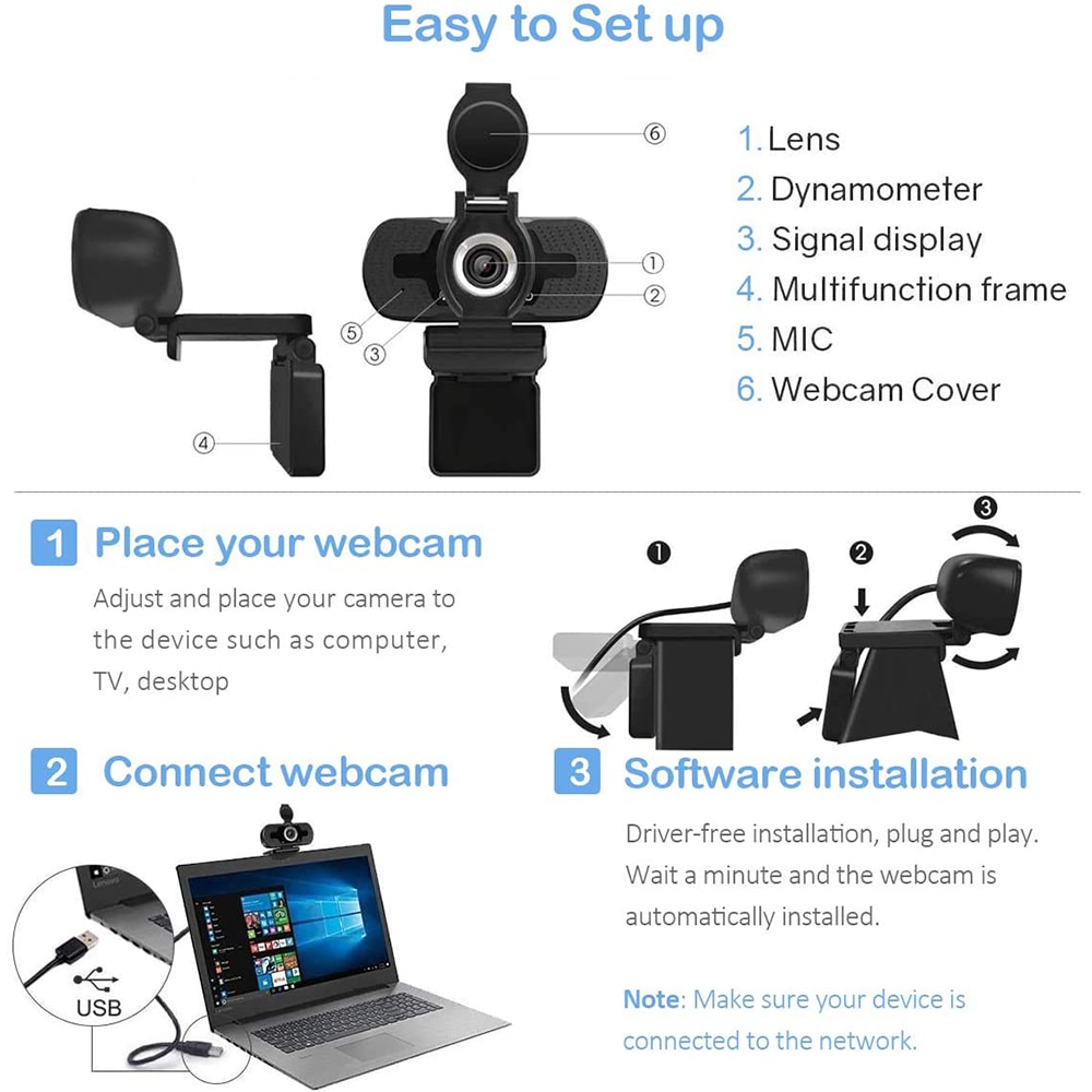 USB Camera HD 1080P Computer Camera With Dust Cover Webcam For Webcast Video Conference webcam full hd 1080p camara web para pc