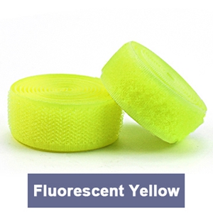 Haisen,Solid Color Soft Nylon Hook and Loop Adhesive Fastener Tape,Magic Tape, Sewing Accessories For Clothe/ Bag/ Shoe/AB Stick: Fluorescent Yellow-L