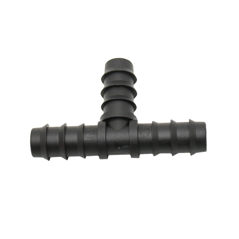 Divisor de agua en T para riego de jardín, Conector de 3 vías con púas, adaptador de agua de 3 anillos, 1/2 ", 16mm, 6 uds.