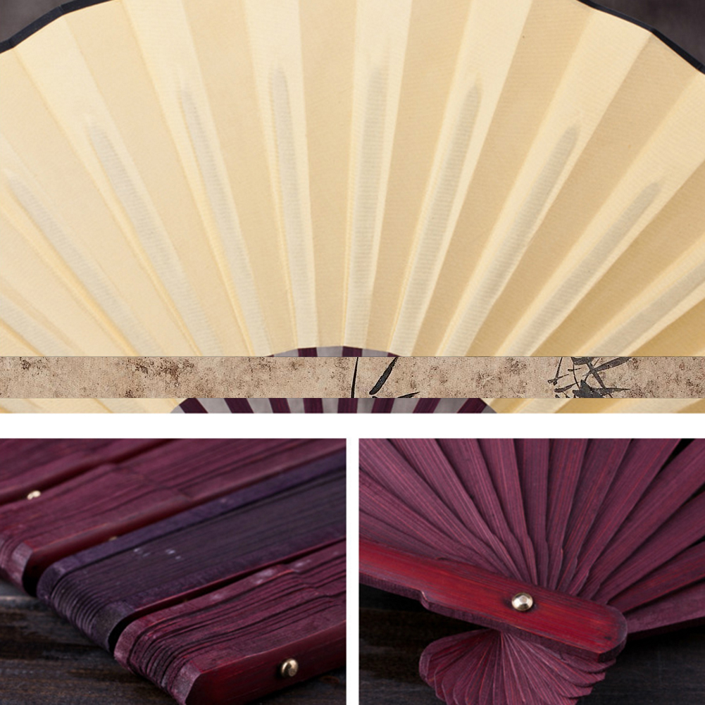 10.6 Inch/13 Inch Zijden Doek Blank Chinese Vouwen Fan Houten Bamboe Oudheid Vouwen Ventilator Voor Kalligrafie Schilderen Thuis decor