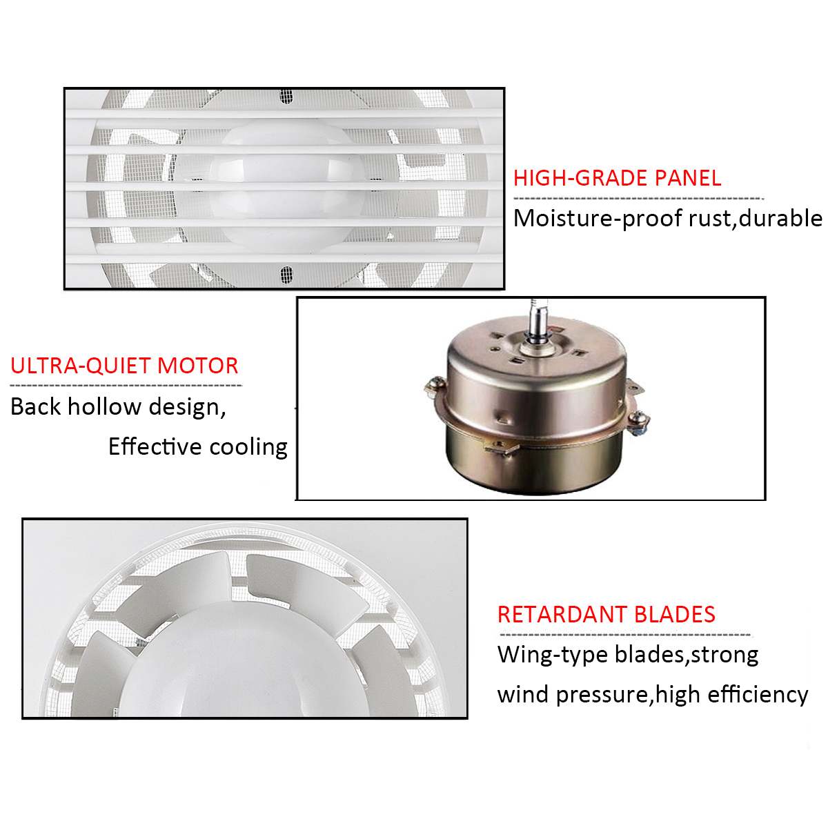 12W silence Ventilating Exhaust Extractor Fan for Window Wall Bathroom Toilet Kitchen Mounted 220V insect prevention 4" 6"