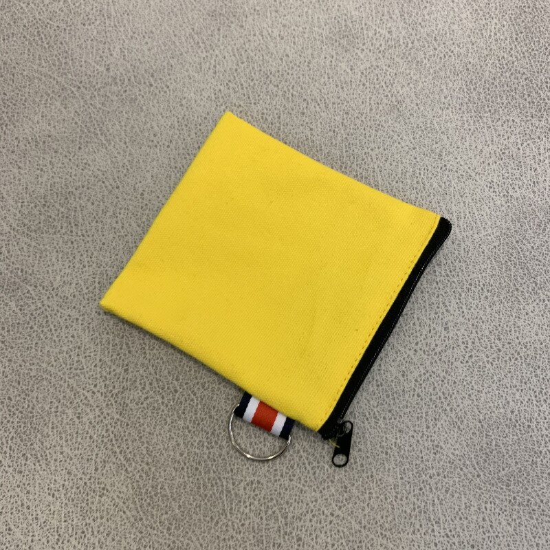 Handmade della Tela di canapa del Panno Della Chiusura Lampo Della Borsa Della Moneta Tasca FAI DA TE Studente Eco Cambiamento Del Raccoglitore del Supporto di Carta Della Frizione Delle Donne Degli Uomini Della Signora Moneta Originale borsa: Di Colore Giallo chiaro