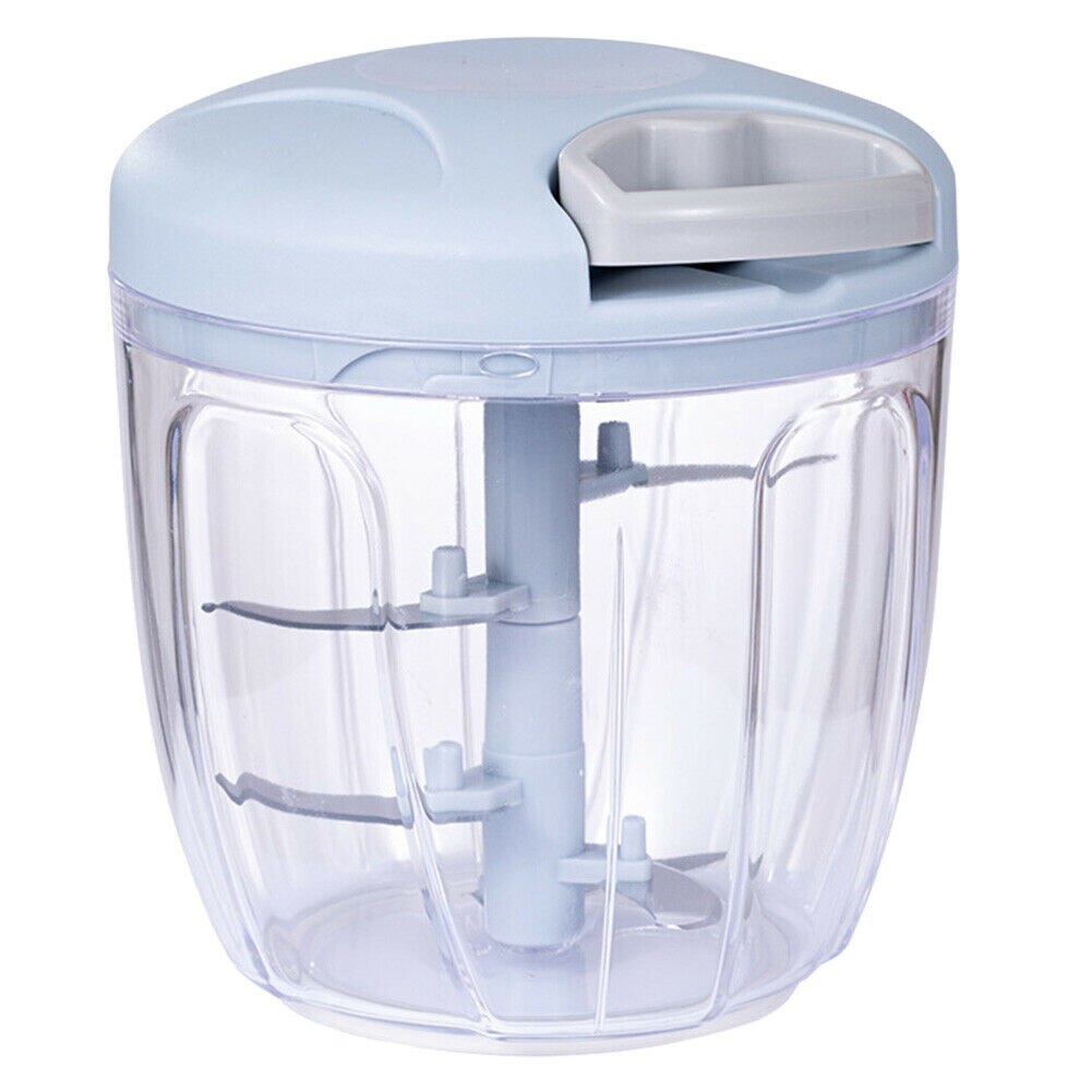 Manual Food Grinder Fruits Vegetable Cutter Mixer Shredder Kitchen Food Chopper Mincer J99Store: Blue-Large