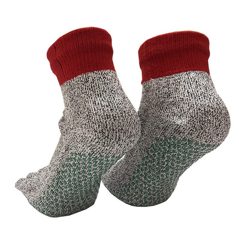 HPPE 5 Level Anti-cut Socks Outdoor Beach Wear-resistant Silicone High-strength Toe Socks Protection Anti-stab Five-finger Socks: C