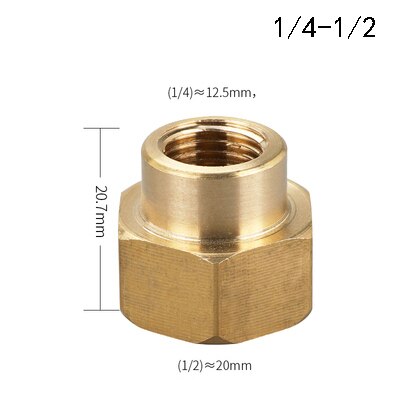 Messing Rohr Fitting Kupfer Schlauch Hex Kupplung Koppler Schnelle Connetor Innengewinde 1/8 &quot;1/4&quot; 3/8 &quot;1/2&quot; 3/4 &quot;BSP Für Wasser Kraftstoff Gas: KH02-04