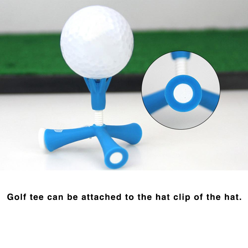 10Set/Lot Tripod Golf Tee Holder, Adjustable Standing Golf Sports Tees Golf Ball Rubber Tee Holder Practice Tool for Training