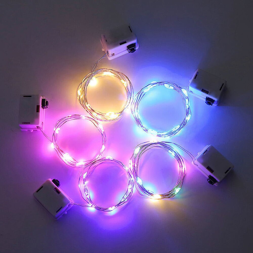 Guirlande lumineuse LED clignotante intelligente, 5 pièces, décoration pour noël, mariage, fête, Restaurant, lumières rapides et lentes, avec 3 piles boutons