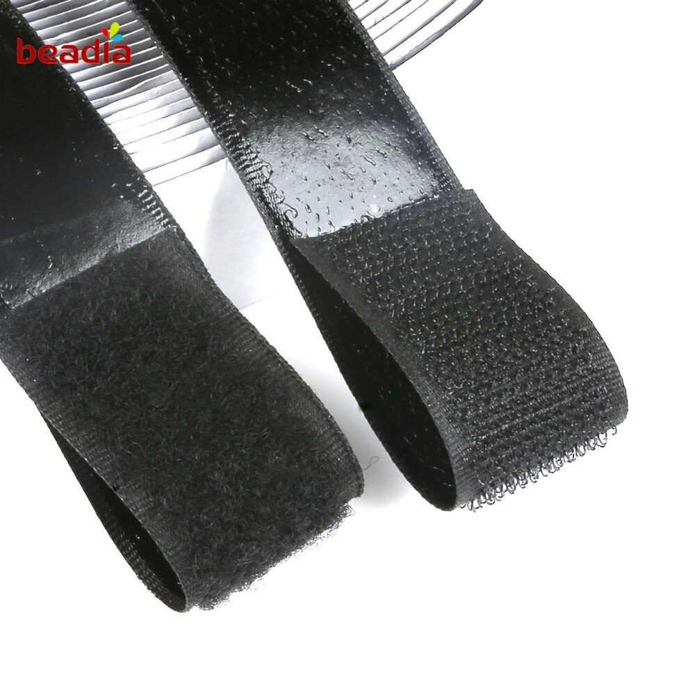 16/20/25/30/40mm*1M Black White Hook and Loop Fastener Tape Magic Nylon Sticker Adhesive Hook Loop Discs Tape Sewing Strong Glue