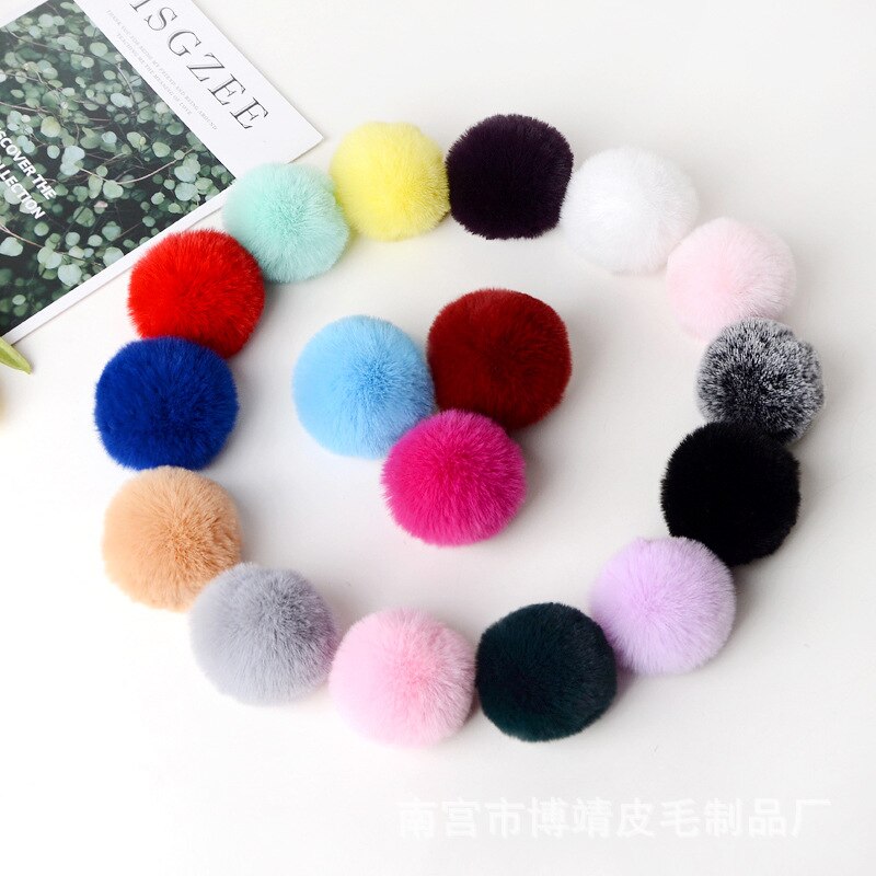 5 Stks/partij 8Cm Pluizige Faux Konijnenbont Bal Pompom Pluche Vrouwen Tas Auto Sieraden Voor Kleding Naaien Stof Accessoires faux Fur