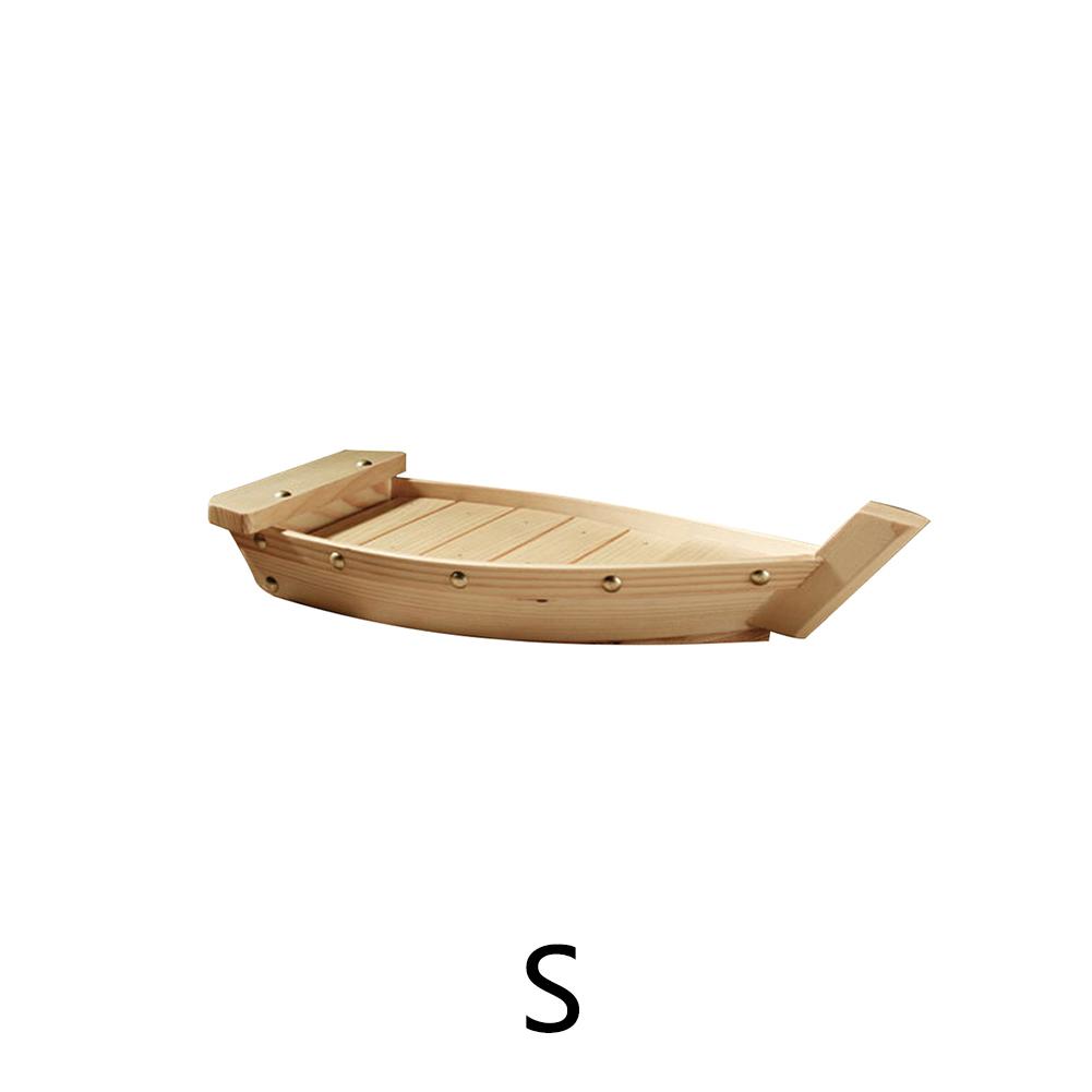 Plateau en forme de bateau en bois | En pin, plateau pour Sushi, Sashimi vaisselle de Cuisine, ornement de décoration pour Restaurant: A