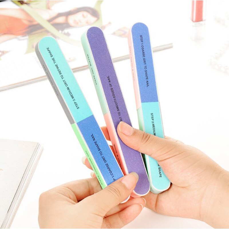 Nail File Nail Buffer 100/180 Sandpaper Nails Sanding Blocks Grinding Polishing Pedicure Manicure Care Nail Tools