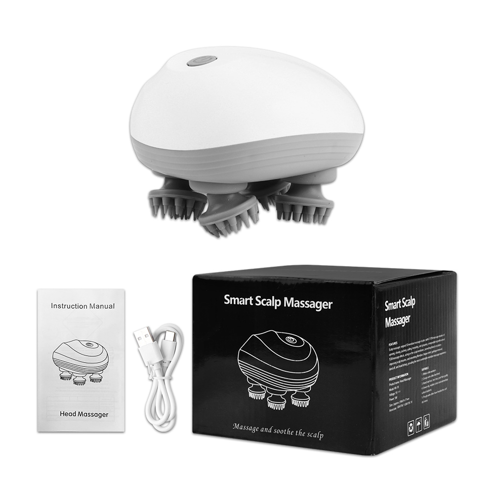 Elektrische Hoofdhuid Massager, Hoofd Krabber Voor Haargroei, Hoofd Krabber Haarborstel Oplaadbaar, Huisdieren Elektrische Katten Massager: Default Title