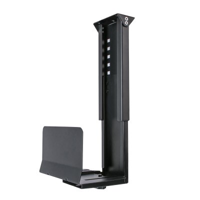 Universal PC Case Holder Under Desk Wall Side CPU Stand Adjustable Computer Main frame Hanger Host Box Stand Bracket Rack Tray: black color