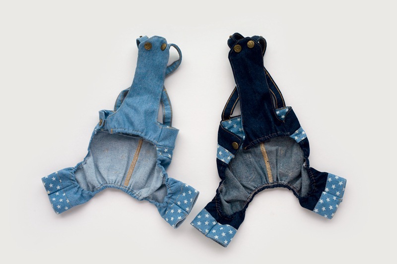 Mono vaquero con diseño de perro estrella, pantalones vaqueros, ropa para perro pequeño, mascota, gato, osito de peluche, chihuahua, pantalones, mono, ropa.