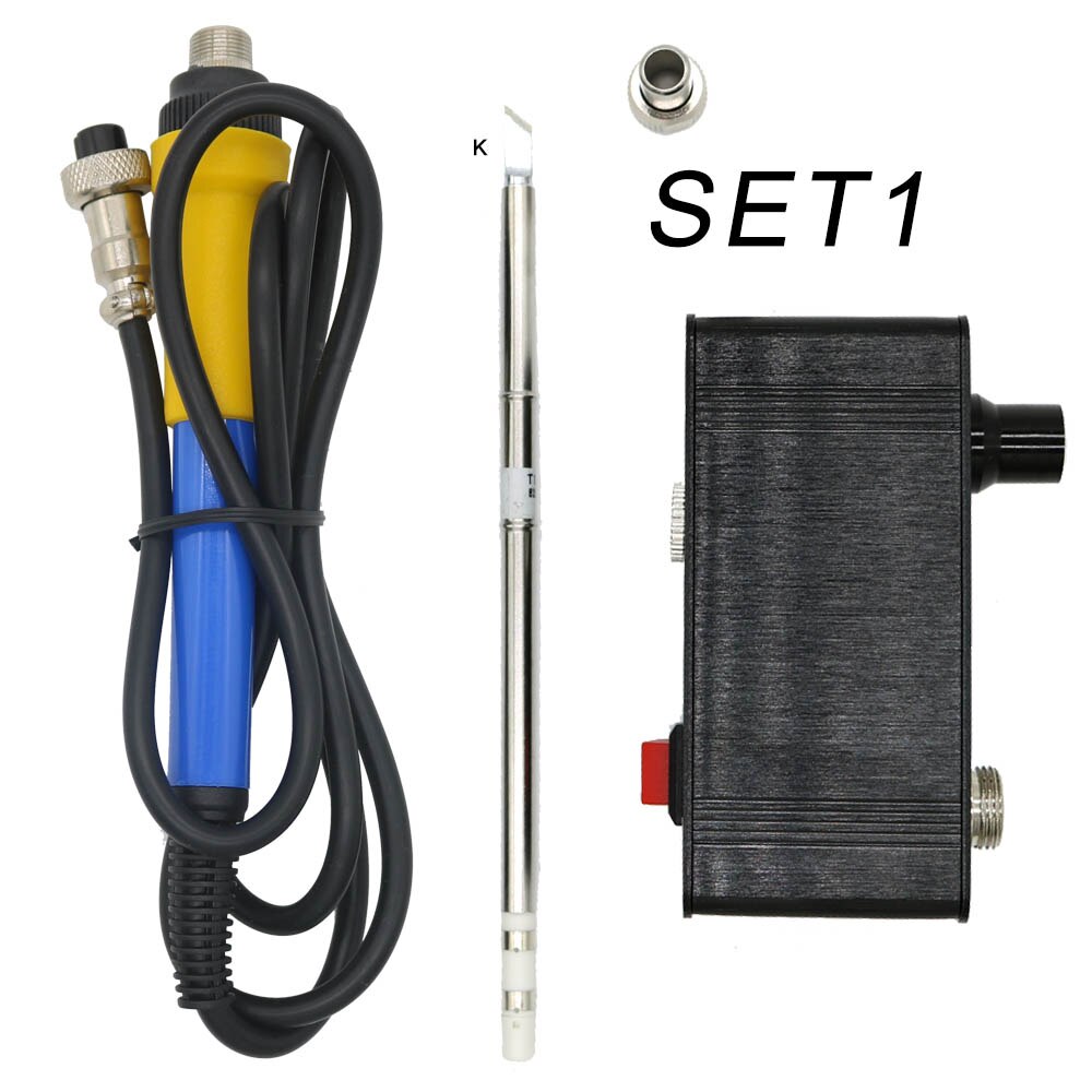 STC-OLED MINI T12-942 Soldeerbout station Soldeer Elektrische Gereedschap Lassen Iron Tips Temperatuur Controller Met 907 Handvat: SET1 / White handle