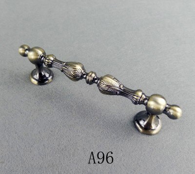 1pcs Antique Bronze Art Furniture Handles Drawer Wardrobe Kitchen Cabinets Cupboard Knobs Dresser Wine Cooler Pull Door Handle: A96