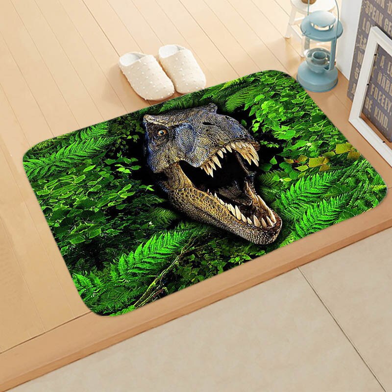 3D dinosaurus print deur mat zachte rand deur mat slaapkamer deur vloer gang mat 40*60cm: 9