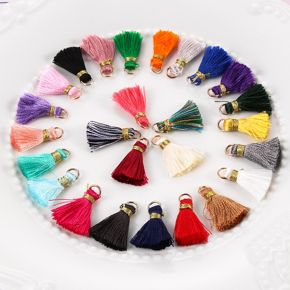 10 st 2cm mini polyester siden tofsar smycken hantverk diy örhänge gör hängande leveranser plagg sy heminredning