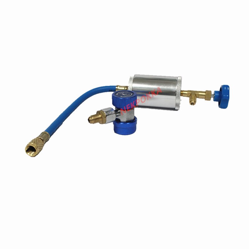 Oil / Dye Injector R12 R134a R410a Hand Turn Pump Oiler 1/4 oz - 2 oz ( 7.5ml - 100ml ),Home air conditioner oil injector: Red