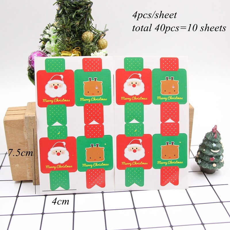 60 stuks bedanklabels stickers labels 4 stijlen feest/bruiloft bedankjes doos tas plakboek gasten inpakbenodigdheden: 40 stuks type j