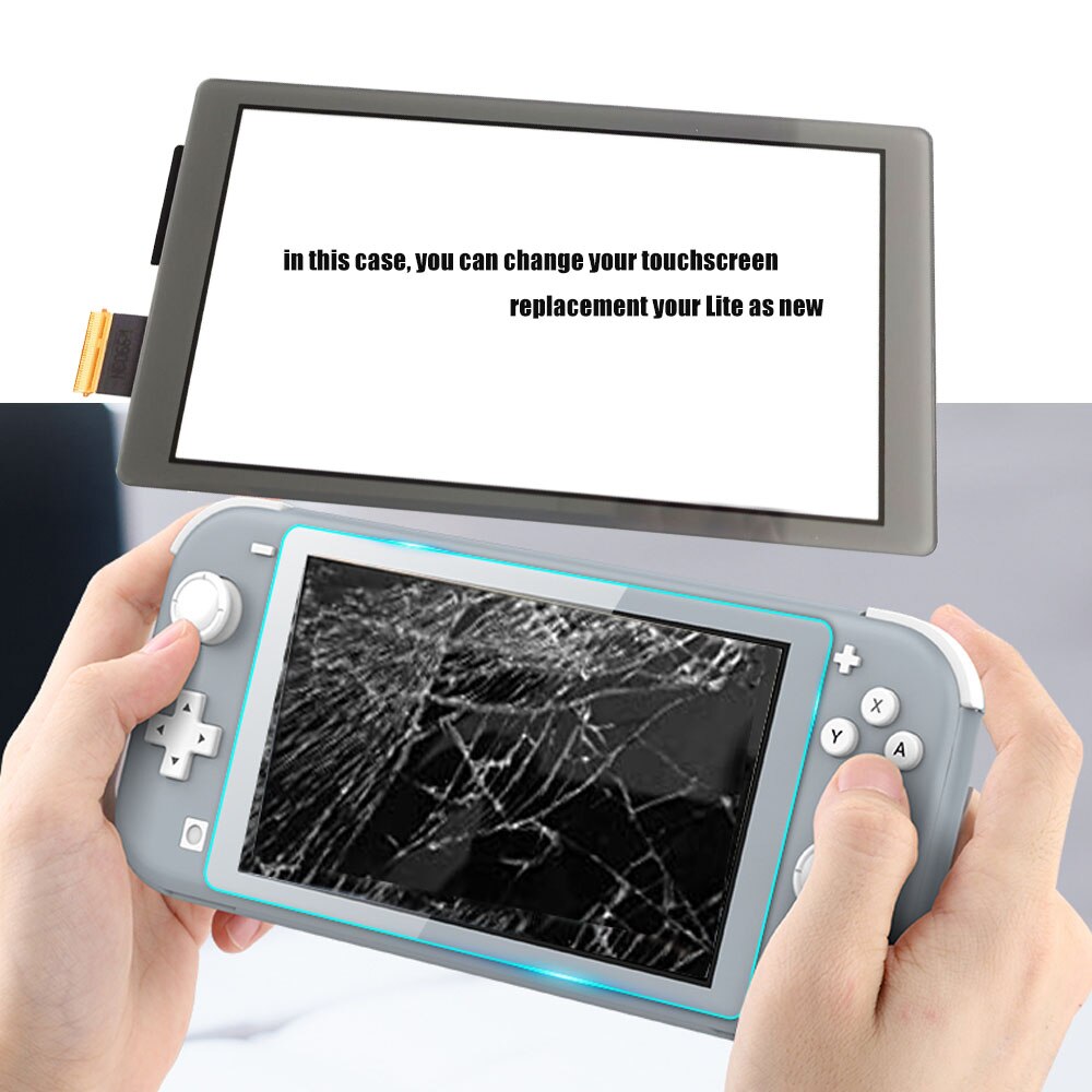 Conjunto digitalizador de pantalla táctil para Nintendo Switch Lite , mando de consola de juegos, NS SWITCH Lite, mini pantalla táctil, color blanco